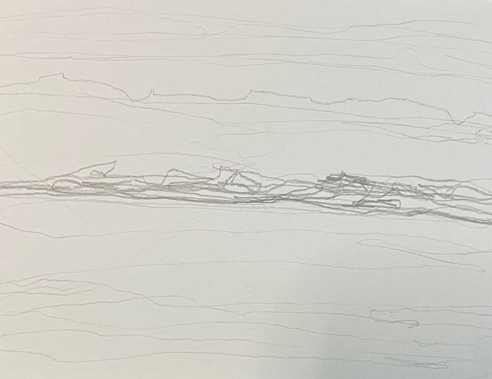 Line Landscape 7, 9x12